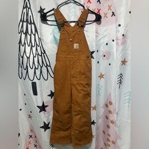 CARHARTT BOY'S LINED WASHED DUCK BIB OVERALL